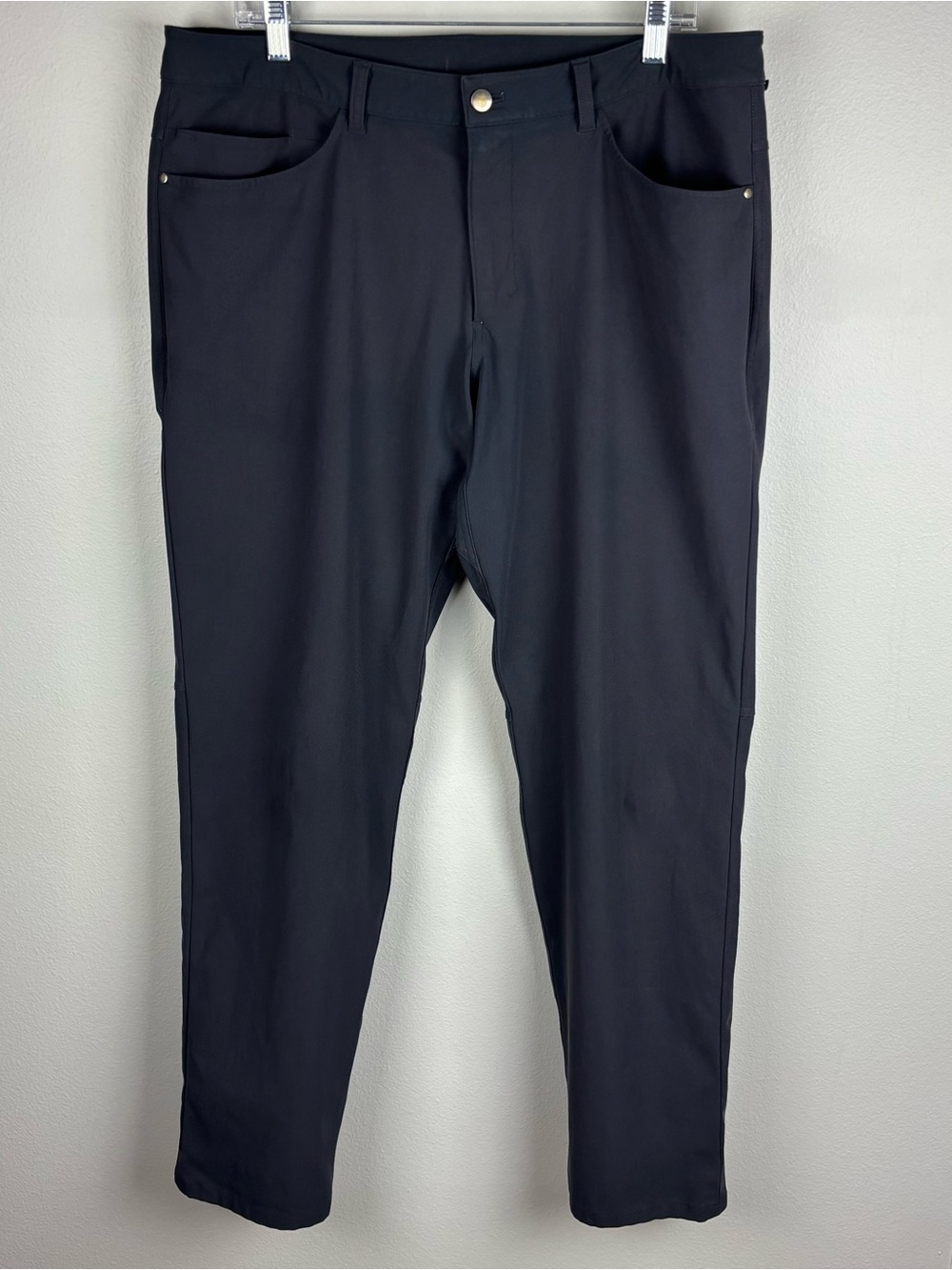 Lululemon ABC Pant Classic Mens Size 36x33 Warpstreme Dark Gray 5-Pocket LM5426S
